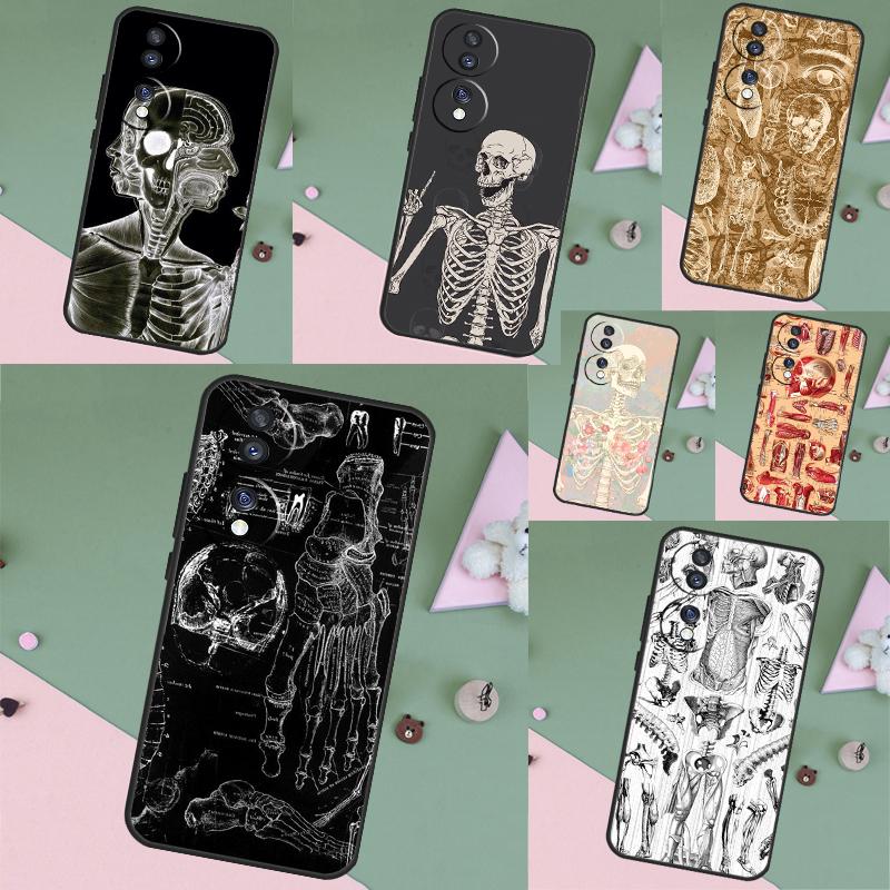 Medical Skeleton Anatomy Case For Honor Magic 8 6 7 Pro Honor 400 200 70 90 Lite X8b X8c X9a X9b X9c X9d Win RT Cover