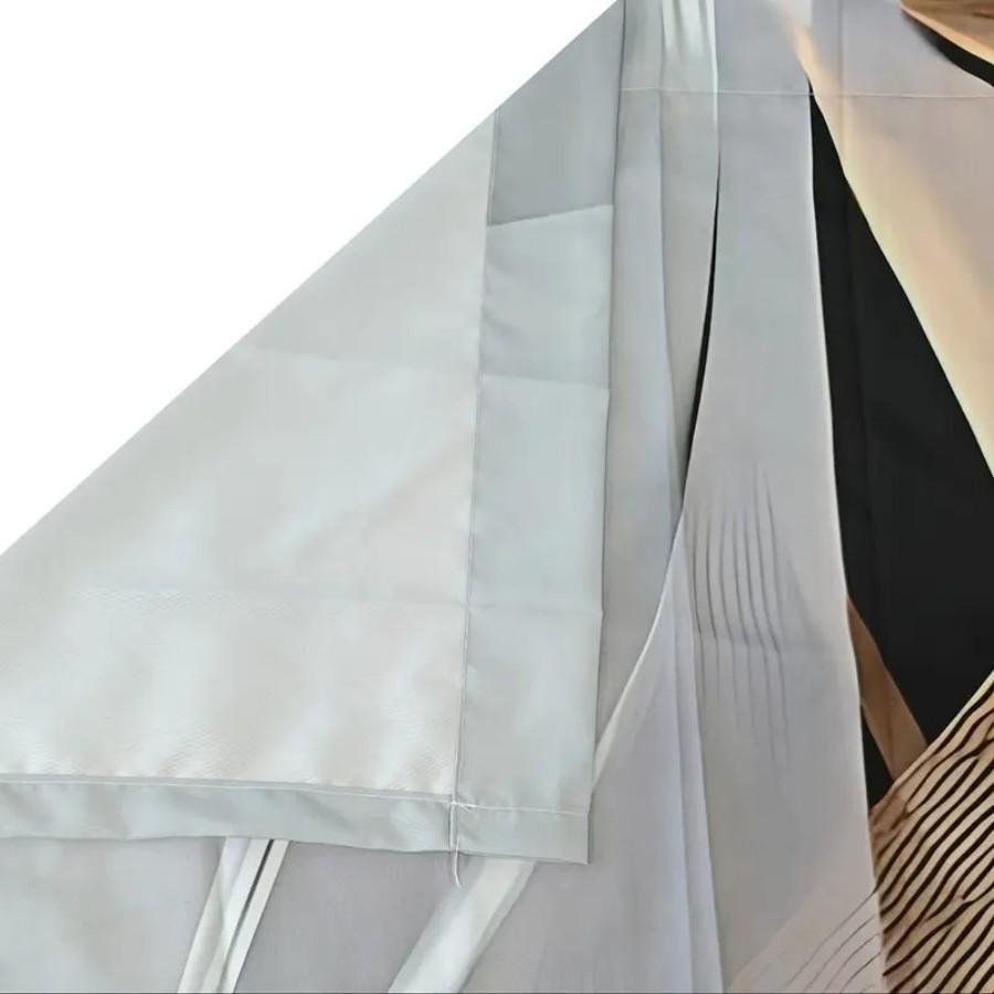 2PCS 2D Flat Layered-free  Rod Curtains   Polyester Material    High-definition Digital Printing Art Design    Bedroom  Home Decor