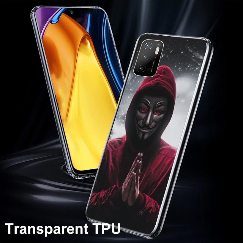 Anonymous V Mask Case Phone Cover for Xiaomi Redmi Note 10 9 9S 8 8T 7 5 Pro Mi 12T 11T 10T 9T 12 11 Lite A3 A2 Trend Fundas Mi