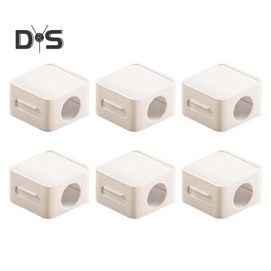 

6 шт. магнитных зажимов для кабеля, улучшенный клейкий держатель для провода для настольной тумбочки, автомобильный органайзер для шнура, держатели для домашнего офиса, зажим для кабеля для телефона USB 6pcs белый