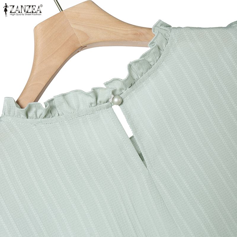 ZANZEA Women Short Sleeve Blouse and Shorts Summer Two Piece Suit Sets