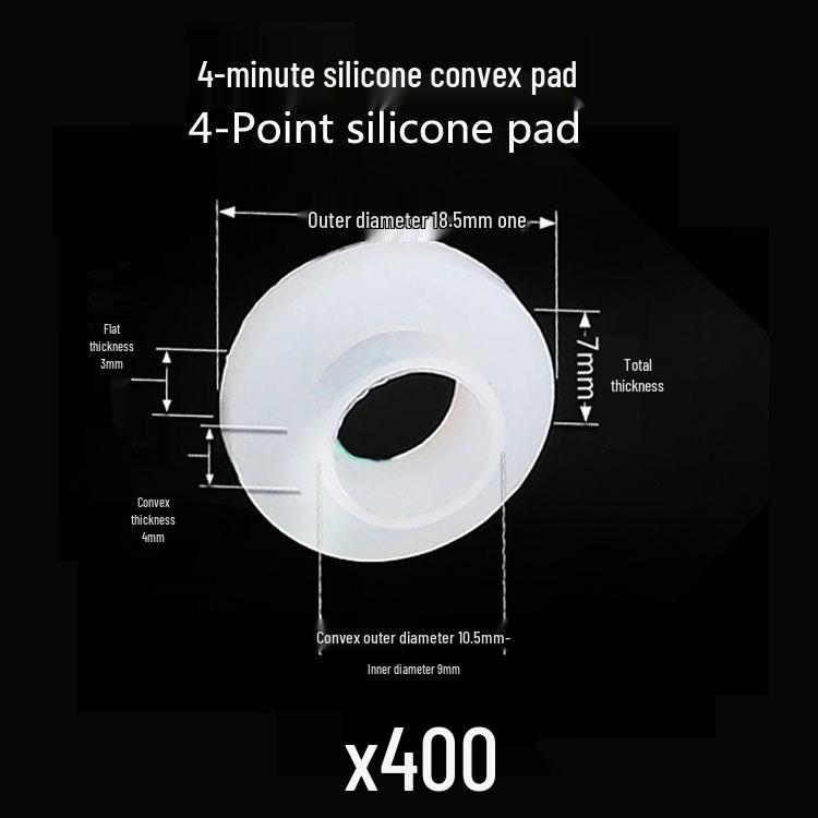 High-Temp Resistant Silicone Convex Washer for 4/6-Point Shower Hose with Mid-Convex Gasket
