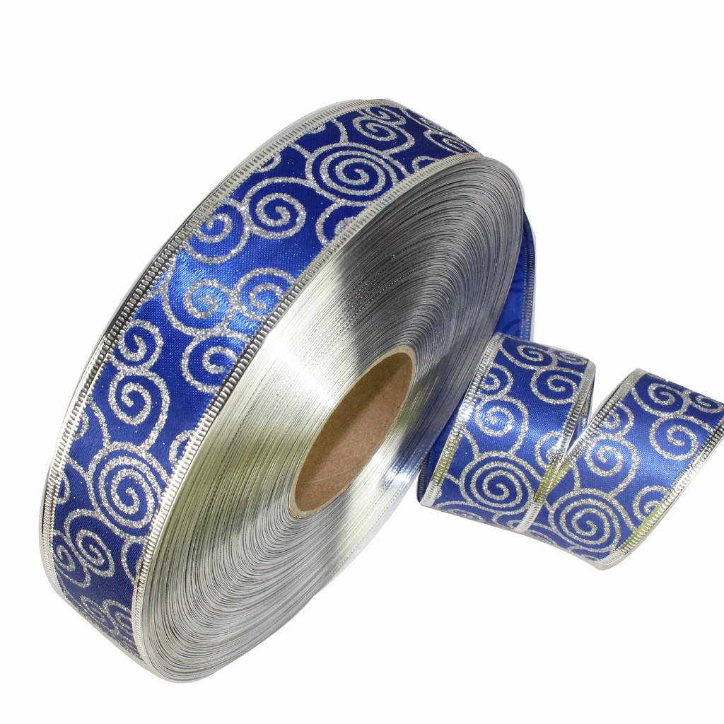 Fita Decorativa Versátil de 3,8 cm e 100 Jardas em Cores Ricas Para Enfeite de Árvore de Natal