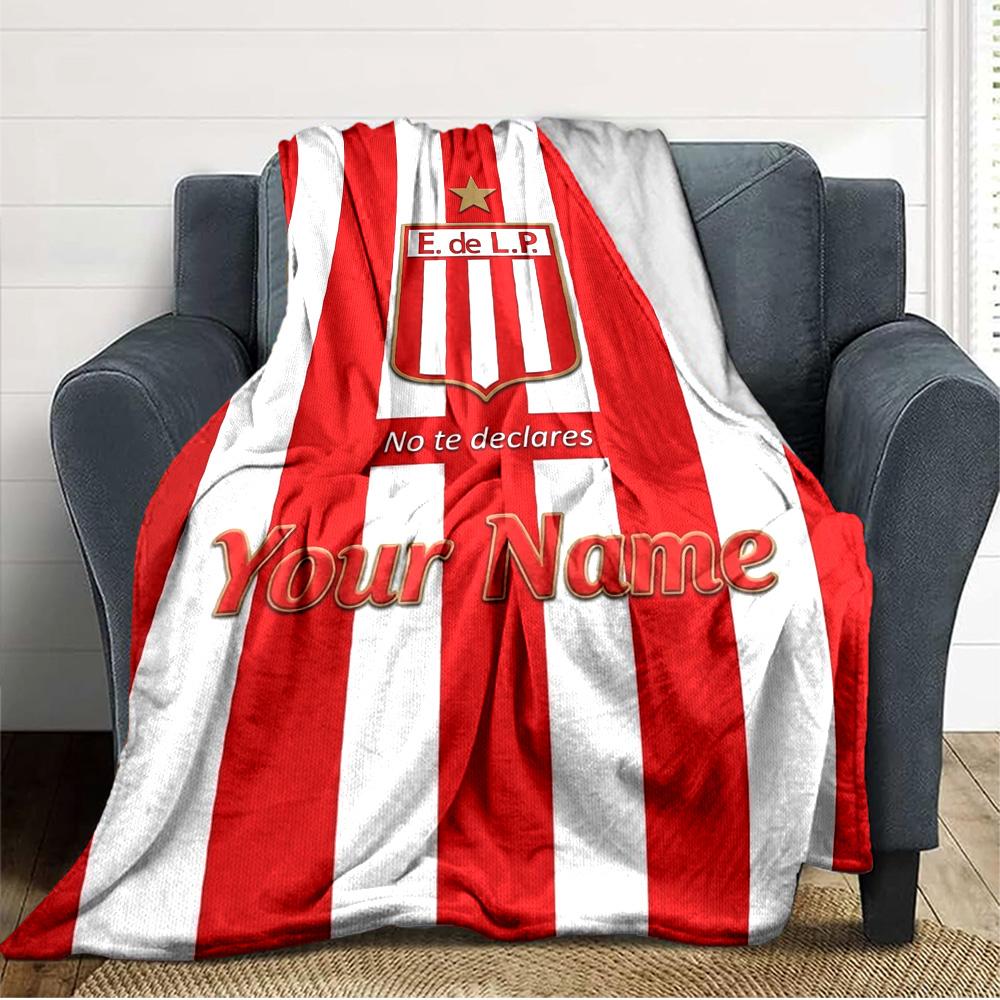 Name Custom ESTUDIANTES LP Print Flannel Blanket High Quality Warm Comfortable Cover for All Seasons Perfect for Gifts Home Decor