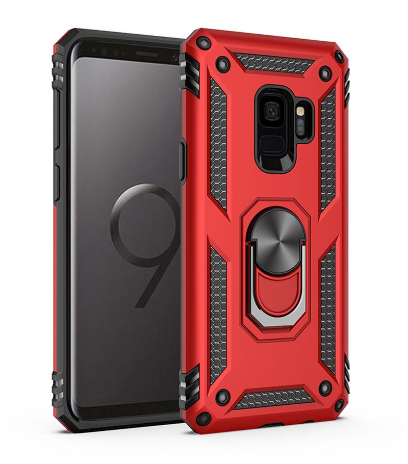 

Протиударний чохол для Samsung Galaxy S9 S20 Ultra S8 S10 Plus Note 9 8 A51 A71 Note8 Note9 S9Plus A50 A70 Тримач кільця Підставка Чохли For Samsung S10E червоний