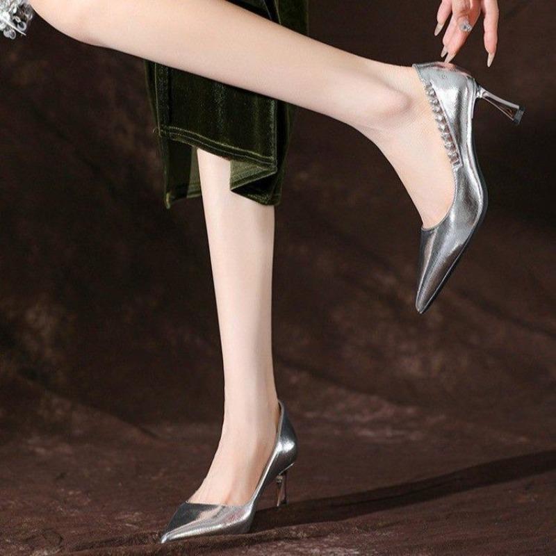 High-heeled Women's New Style Light-colored Complexion Fashionable Thin-soled Shoes