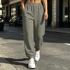 Women's Cotton Loose Fit Wide Leg Pants with Pockets for Casual Daily Wear