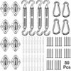 Heavy-Duty Stainless Steel Hammock Chair Hanging Kit with Load-Bearing Spring Hook for Swing, Sandbag, and Yoga Suspension