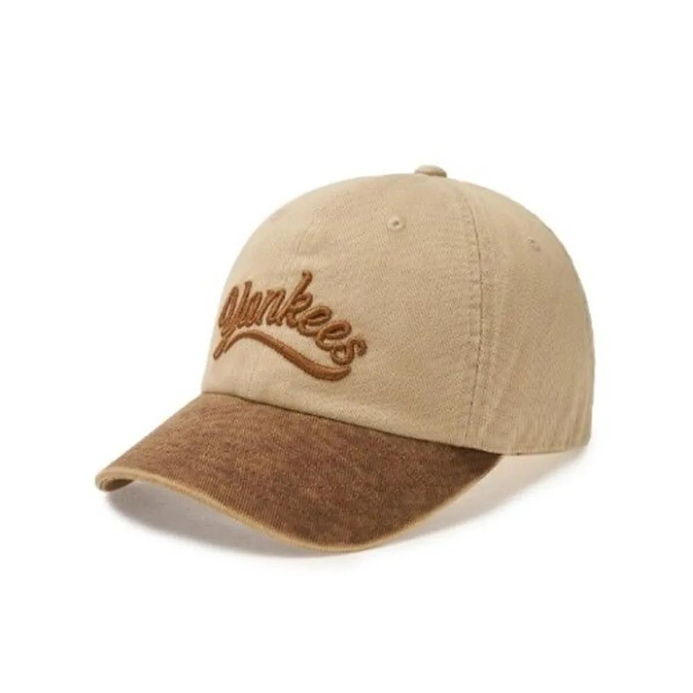 [MLB] JQT 3ACPVL74N-50SAS Varsity Vintage Cursive Color Block Unstructured Ball Cap New York Yankees FREE