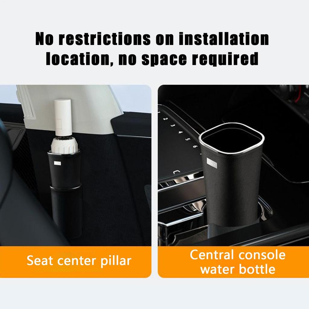 Trash Bin For Car Multipurpose Car Organizer Bin Umbrella Holder Multi-Functional Automotive Trash Organizer For Sedan