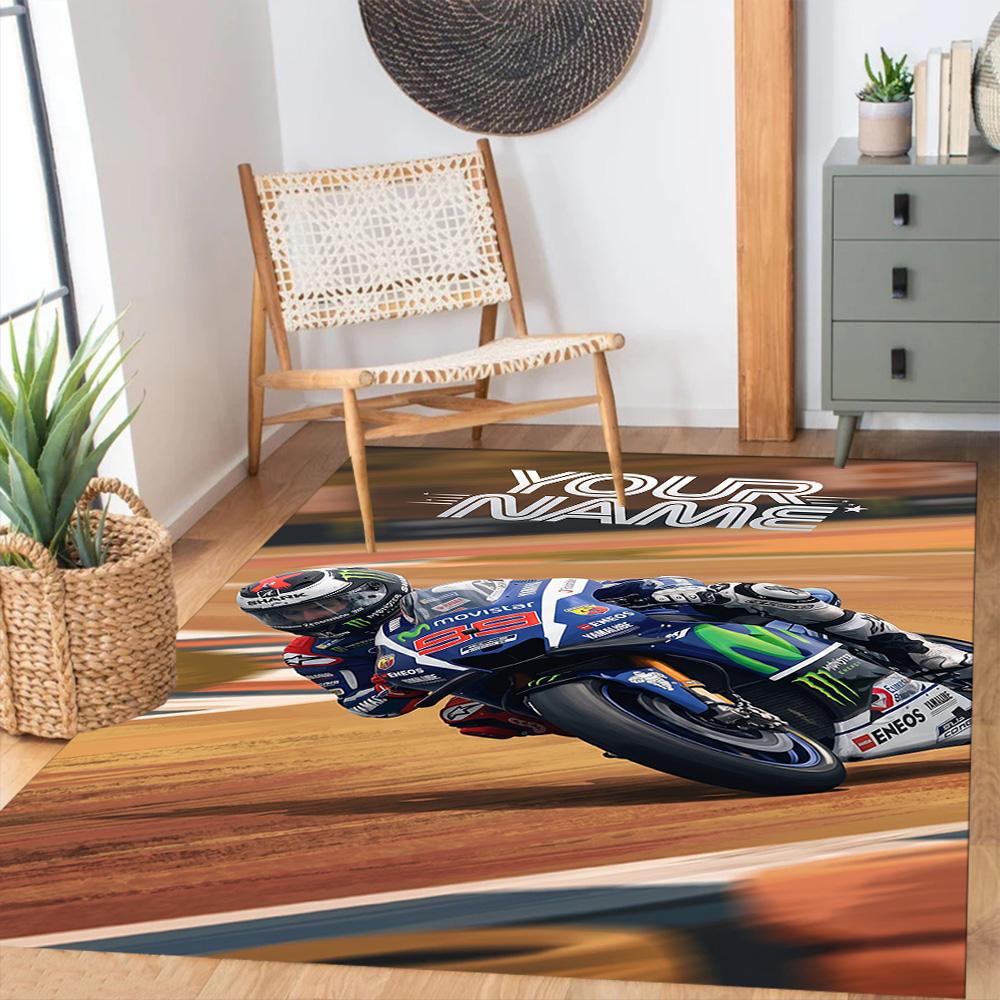 Jorge Lorenzo Personalized Name Floor Rug Office Rug Suitable For Entryway Hallway Kitchen Foyer Antislip Carpet Decorate Offices