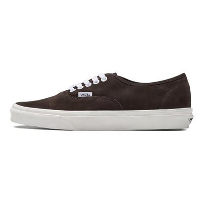 Authentic Leather Durable Lightweight Breathable Low-Top Skate Shoes Unisex Sneakers Dark-Brown VN0A5KRD8DB