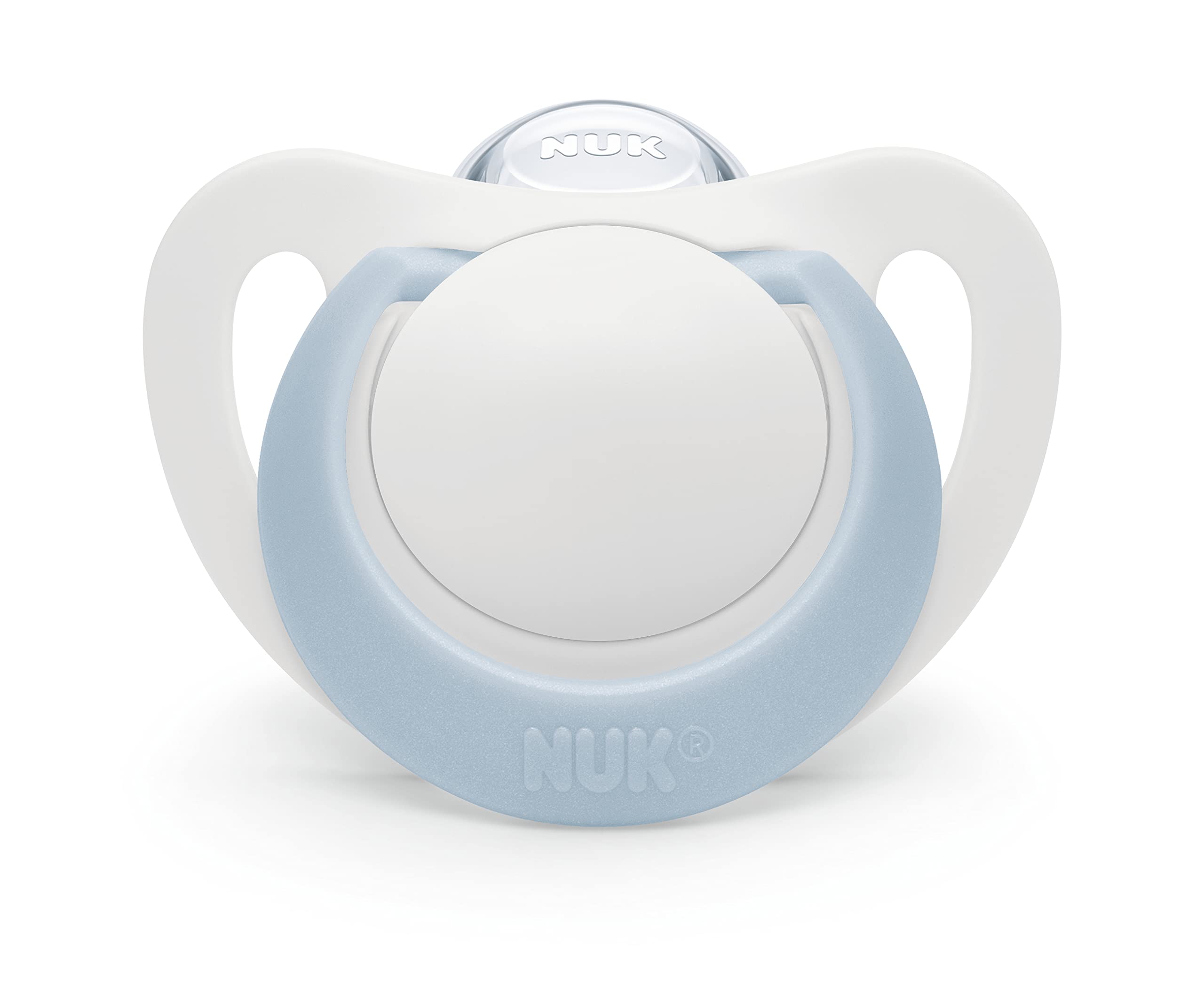 

Пустышка NUK Nook Star Blue для способствует красивому Премиальный силикон Включает дезинфицирующее средство Идеальный подарок для ребенка 0-6 месяцев, Прорезывание зубов, Модель, Футляр, синий