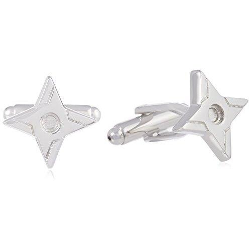 DRESSCODE101 Men's Simple Design Zirconia Cufflinks for Weddings, Business, and Gifts HWCF1032