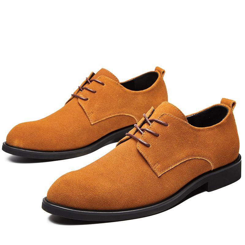 

Мужские повседневные туфли из кожи с острым носком, большого размера 48, модные мужские туфли из полированной замши и матовой кожи 38