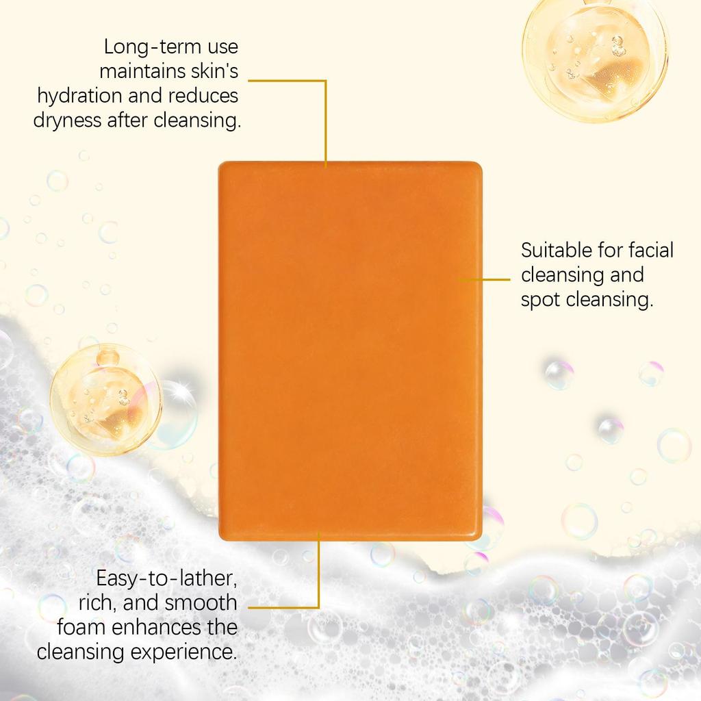 Persimmon Soap Bar for Body Odor Control, NaturalDeodorizingSoap for Eliminating Strong Smell, HandmadeBar Soap Deodorant Smooth Skin Deeply Cleansing