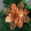 Glitter Artifical Fake Flowers Christmas Flowers Home Xmas Ornaments Christmas Tree Decorations