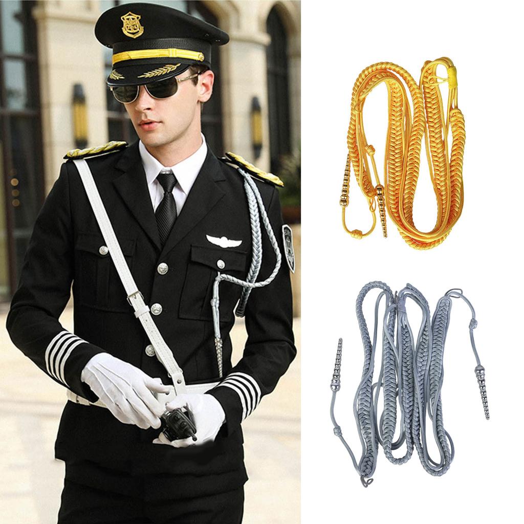 Vielseitige Schulterkordel Quasten Kette Schulterklappen Uniform Cosplay Kostüm Fransen Epauletten DIY Bekleidungszubehör