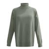 Women's Fashion Casual Solid High Collar Hem Split Long Sleeve Sweater Top