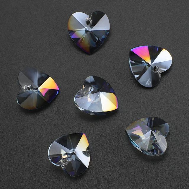 

20 шт./лот, стеклянные бусины в форме сердца, синие 14 мм, материал для поделок, сделай сам, кристалл, подвеска «Любовь», серьги, изготовление ювелирных изделий, ожерелье, аксессуары