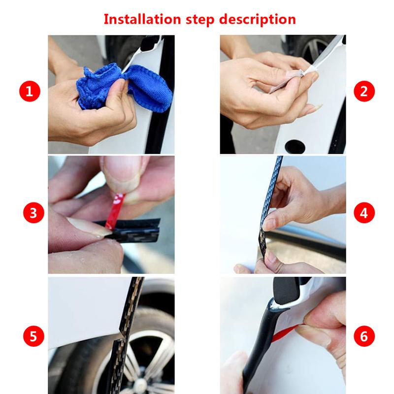 1pc Car Door Decoration Strip Car Door Anti-collision Strip Car Door Edge Protection Strip Stickers Auto Exterior Accessories
