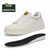 Fashion Men Cow Leather Thick Sole 5cm Hidden Elevator Shoes Anti-Collision Soft Comfortable Casual Lift Shoes Height Increase Sneakers
