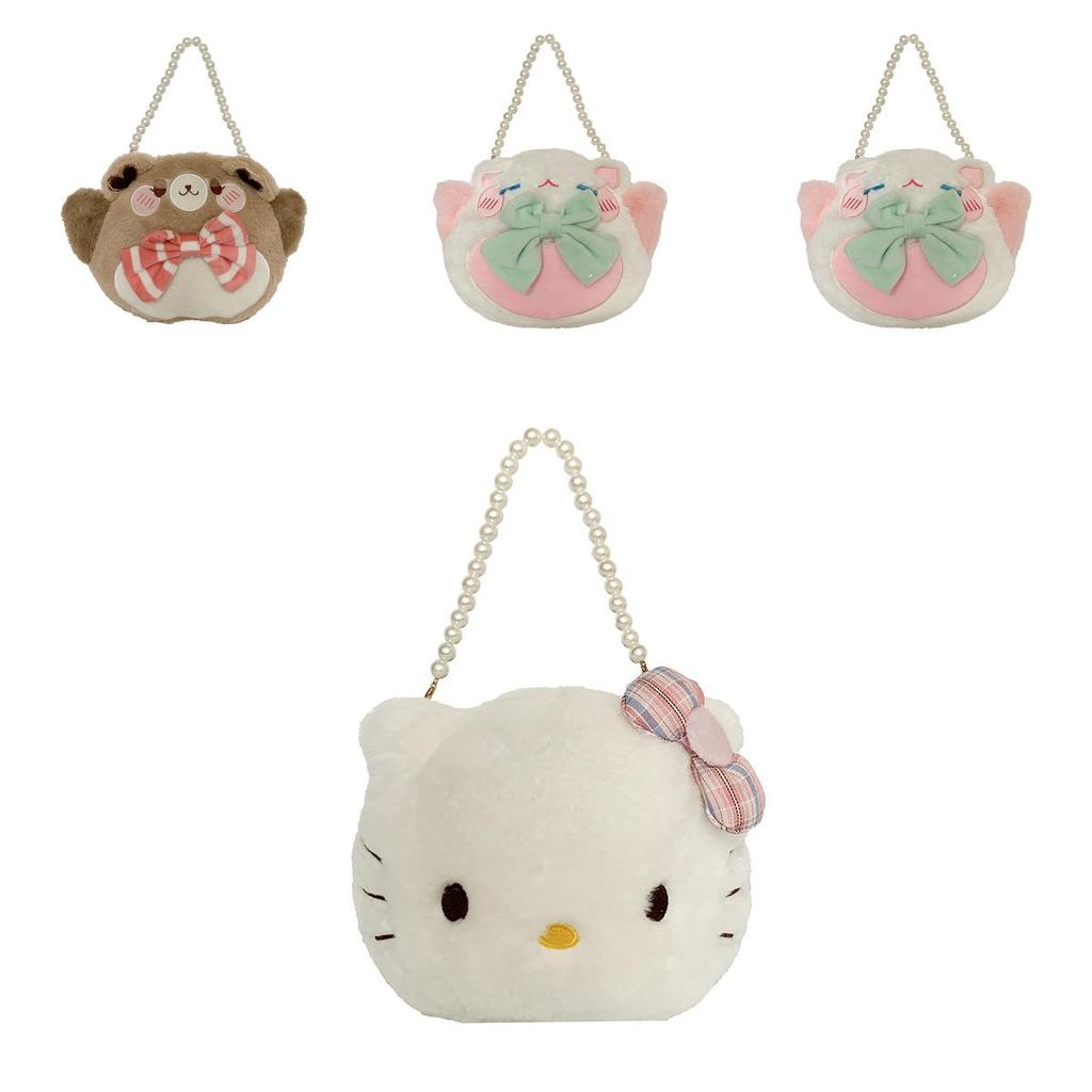 Hello Kitty Sheep Bear Plush Coin Purse With Zipper Closure For Kids And Girls