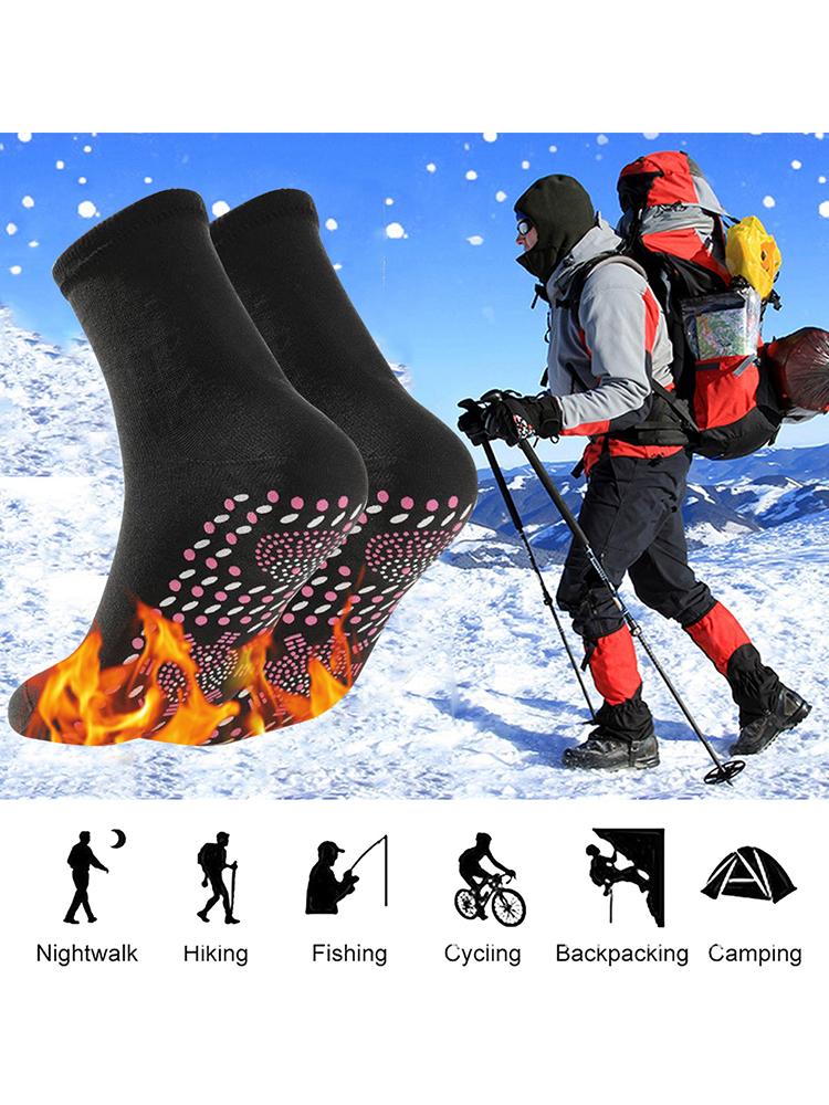 1 Pair Thermotherapeutic Socks Pain Relief Slimming Health Socks Tourmaline Cold-Resistant Christmas Gifts for Friends