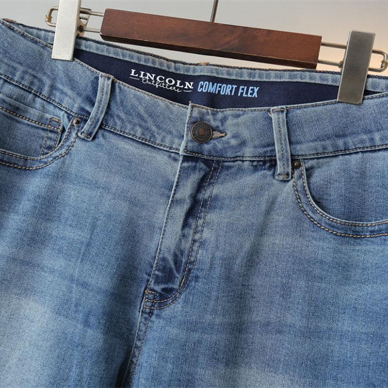 Jeans Donna Pantaloni alla Caviglia Primavera Estate Denim Elasticizzato Pantaloni Dritti Arricciati Pantaloni Casual