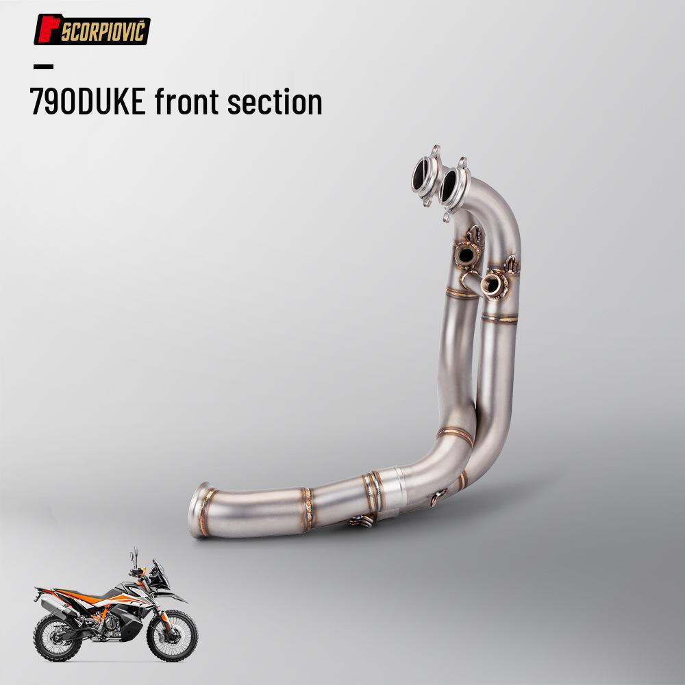790DUKE Stainless Steel Exhaust Pipe Kit - Debaffled/Baffle Option, Direct Fit