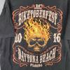 Biketoberfest Daytona Beach Shirt Mens 2XL Black Flaming Skull 2016 Biker Rally Unisex T-Shirt