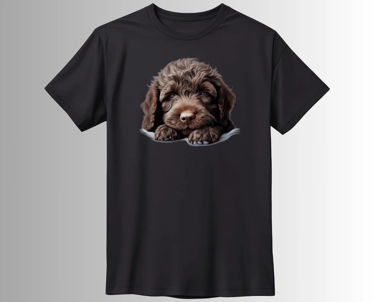Cute Sleeping Dog Pet Dogs T-Shirt for Dog Owners- M