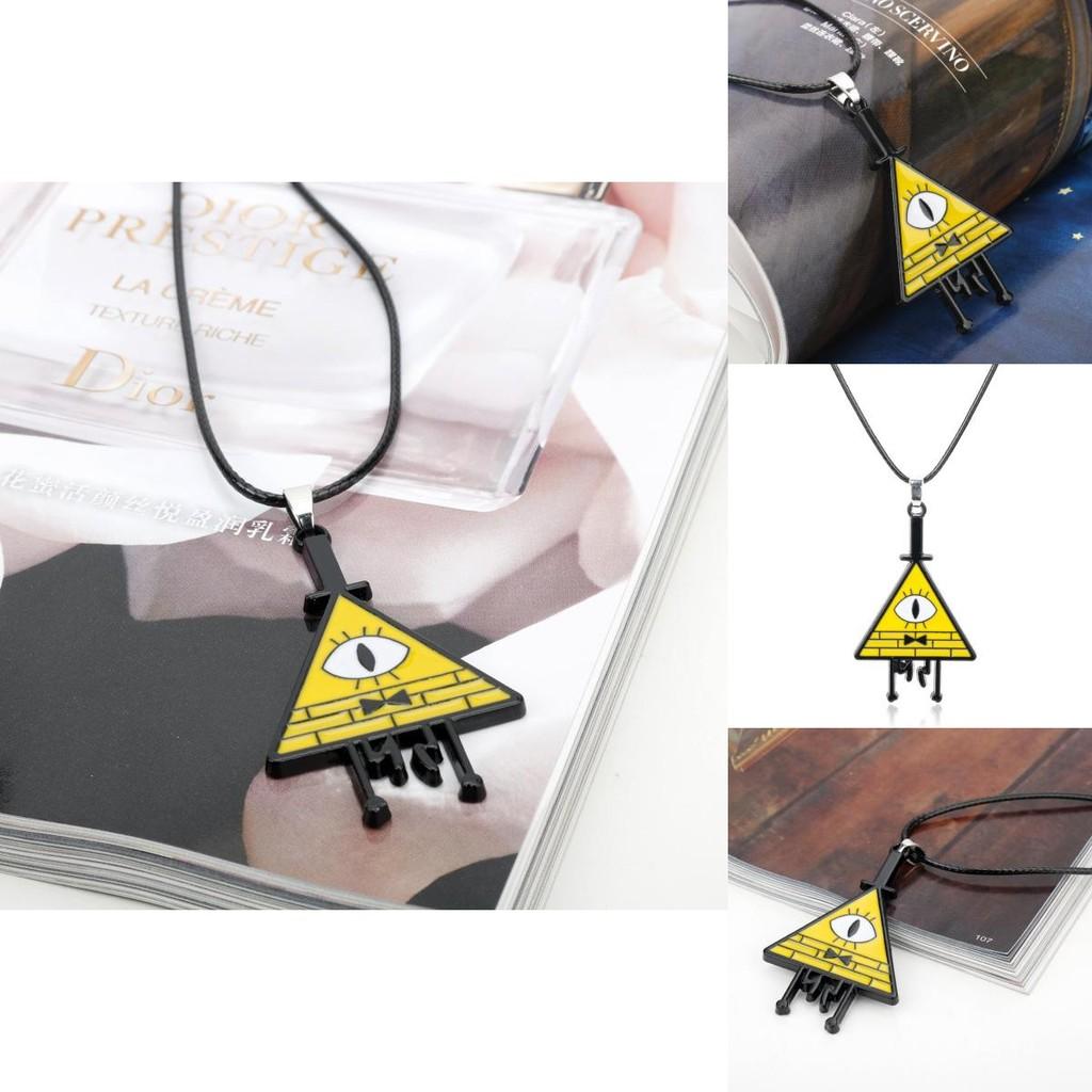 Gravity Falls Bill Geometrische Legierungskette mit Schlangenkette für Fans und Sammler