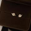 925 Sterling Silver Plated Gold Zircon Planet Earrings for Women Korea Exquisite High Quality Gift Jewelry