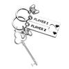 2 Pcs Funny Couple Gamers Keychain Player Matching Keychain for Her Him Girlfriend Boyfriend Valentine's Day Gaming Gift