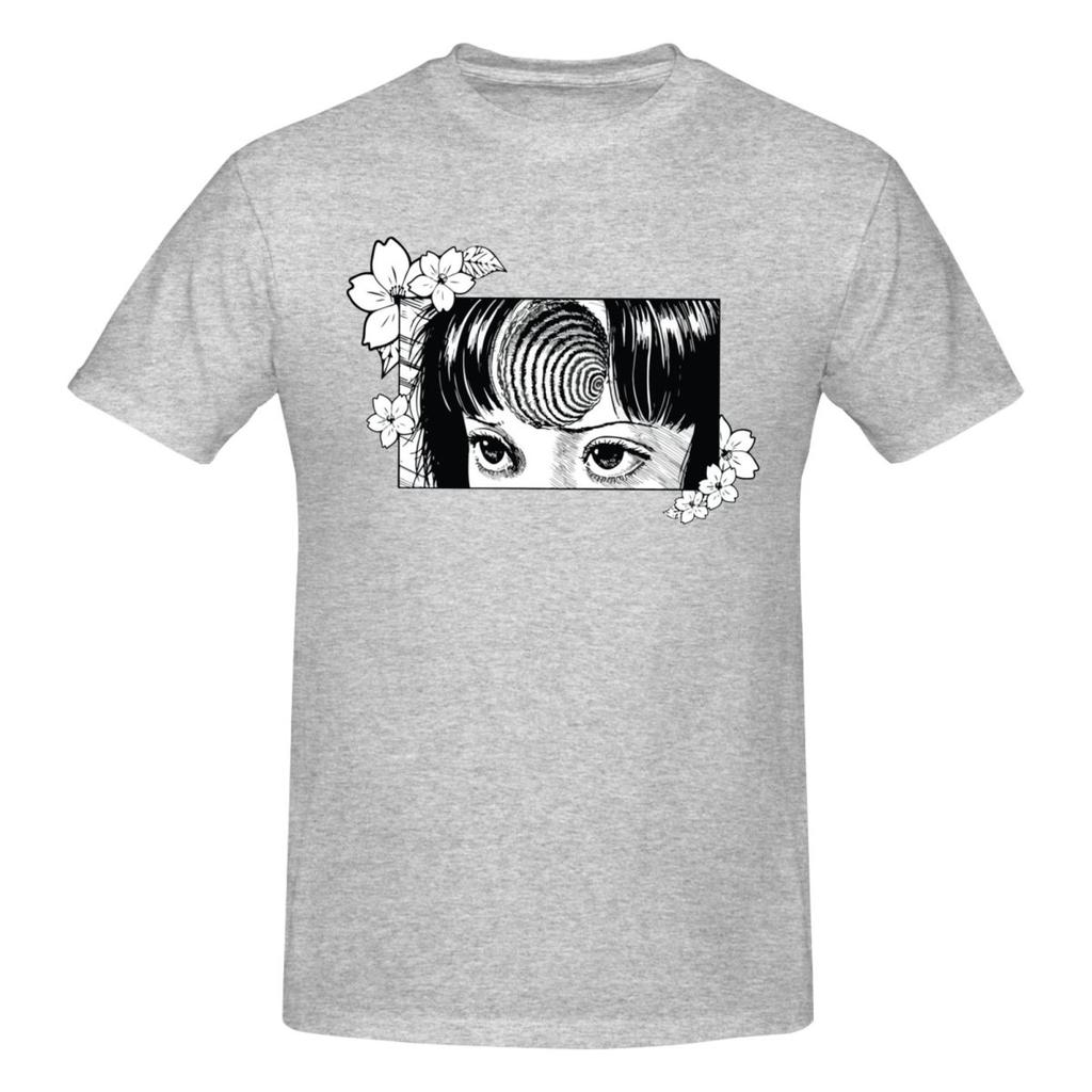 Unisex Junji Ito Trendy T Shirt Streetwear Oversized Oneck Cotton Sleeve Tshirts