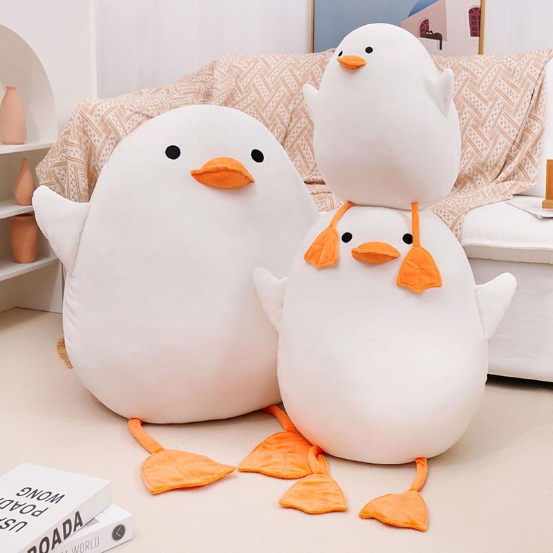 Entzückende Squishy Weiße Enten Plüschtiere Gefülltes Süßes Tierkissen Umarmungs Schlafkissen Kinder Baby Geburtstagsgeschenke