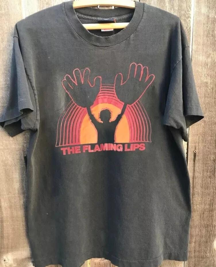 The Flaming Lips Shirt, The Flaming Lips Charcoal Cotton T-shirt Unisex S-5XL Unisex T-Shirt S