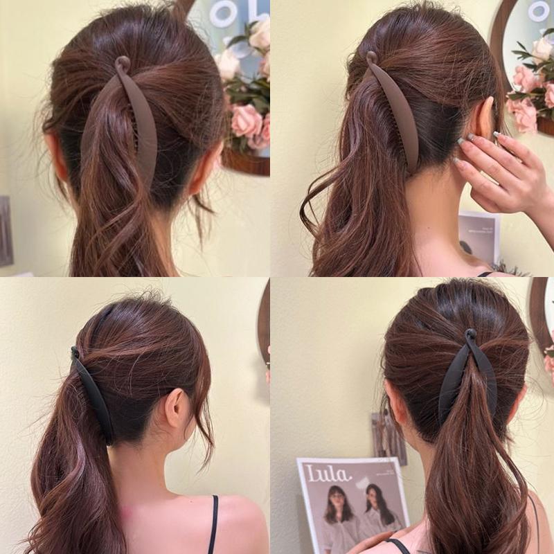 Agrafe pentru gheare de păr în formă de pește mat Suport pentru coadă de cal Bijuterii de păr Agrafe cu banane răsucite Accesorii pentru păr pentru femei clemă