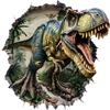 Simulated 3D Wall Breaking Dinosaur Wall Stickers, Living Room, Children's Room, Home Decoration Stickers