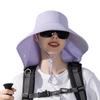 Big Eaves Shawl Sunscreen Hat European and American Bucket Hat Fashion Sun Hat Summer Outdoor Hat with Ponytail Hole Women