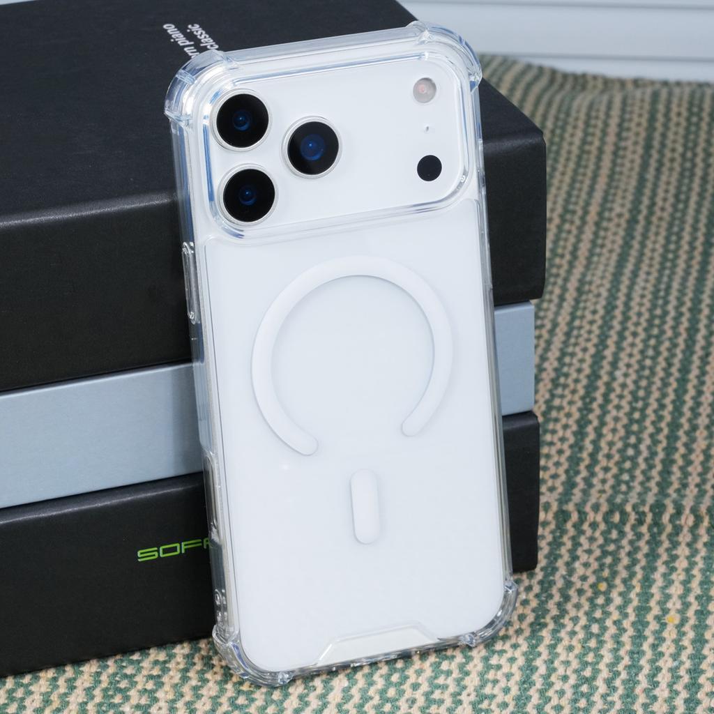 Iphone 17 ProMax Magsafe Magnetic Charge Phone Case for iPhone 17 16 15 14 13 12 11 Pro Max Plus Shockproof Clear Hard PC Cover