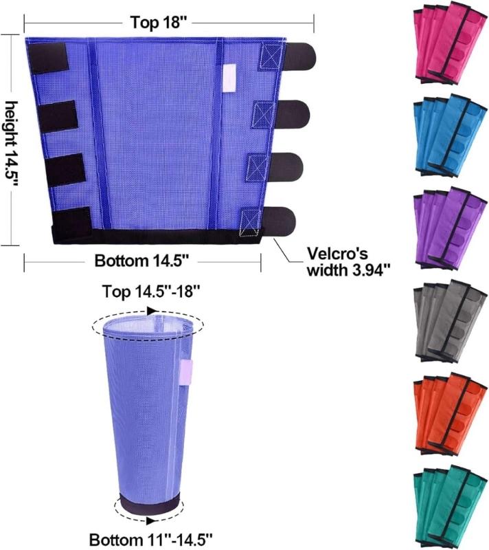 Horse Fly Leggings Breathable Plastic Meshes Horse Leg Wraps for Mosquitoes Bites Proof Cycling Leg Fly Boot