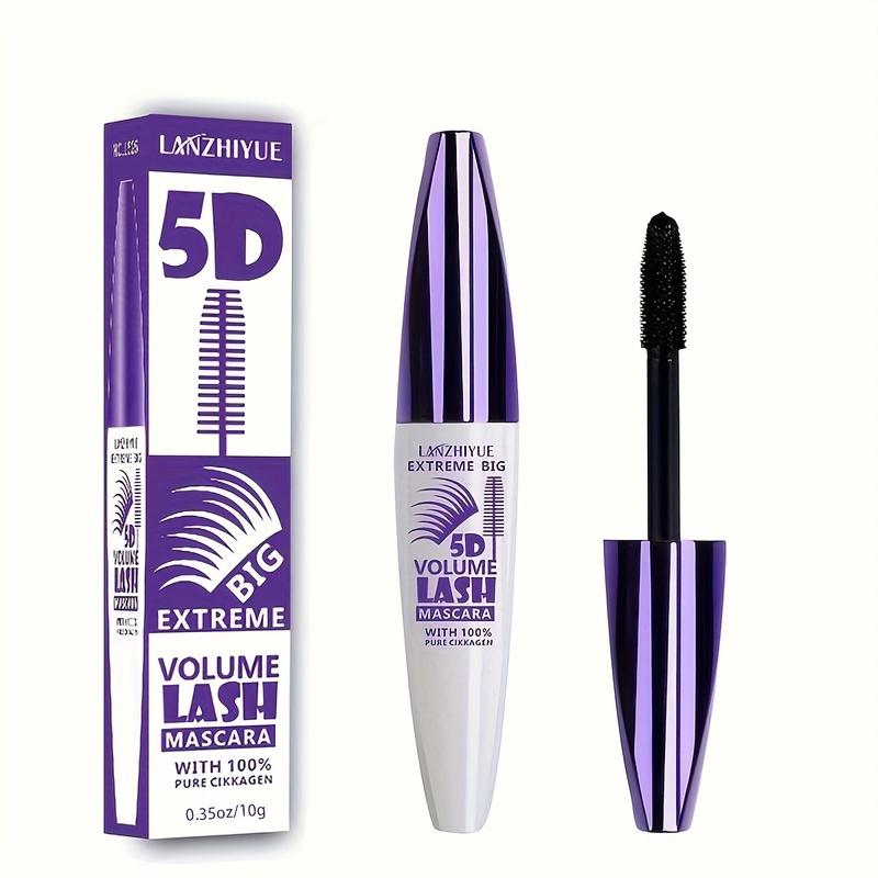 Waterproof Mascara Black Lengthening Volumizing Mascara Natural Long Lasting Smudge-Proof Mascara with Lash Primer