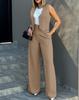 European and American Fashion Suit: Vest Waistcoat & Wide-Leg Pants Set