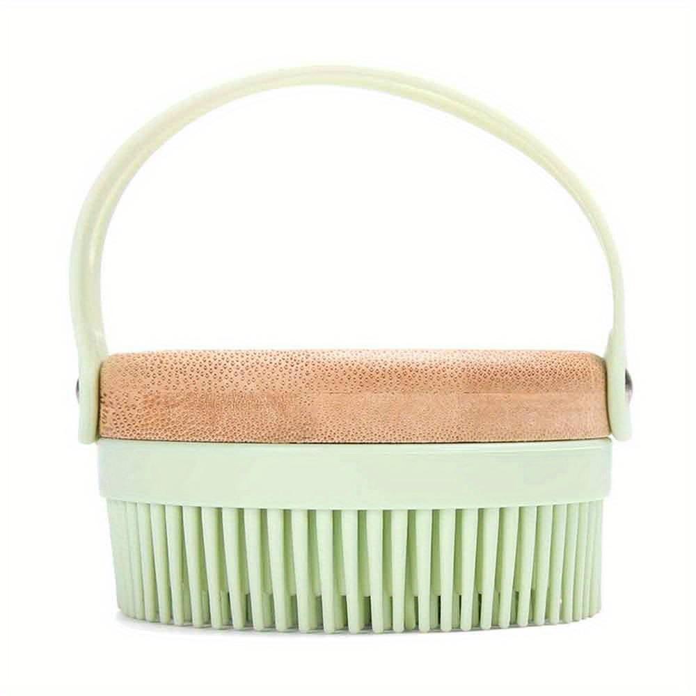 New Scalp Massager Shampoo Brush Wooden Wet and Dry Hair Scalp Care Brush Shower Brush Scalp Scrubber Exfoliator Body Massager