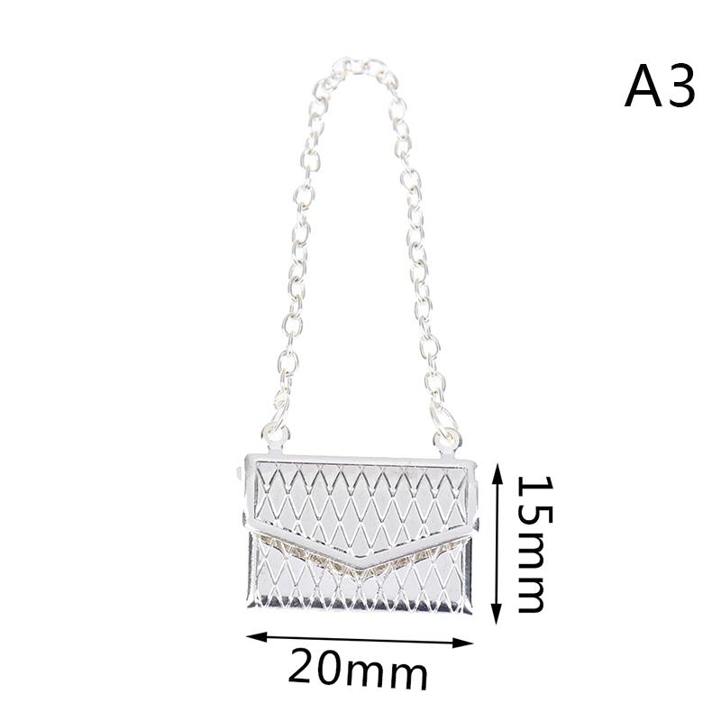 New 1/12 Doll Handbag Lady metal Bag Purse Accessories Dollhouse Kids Toy 2 Sizes