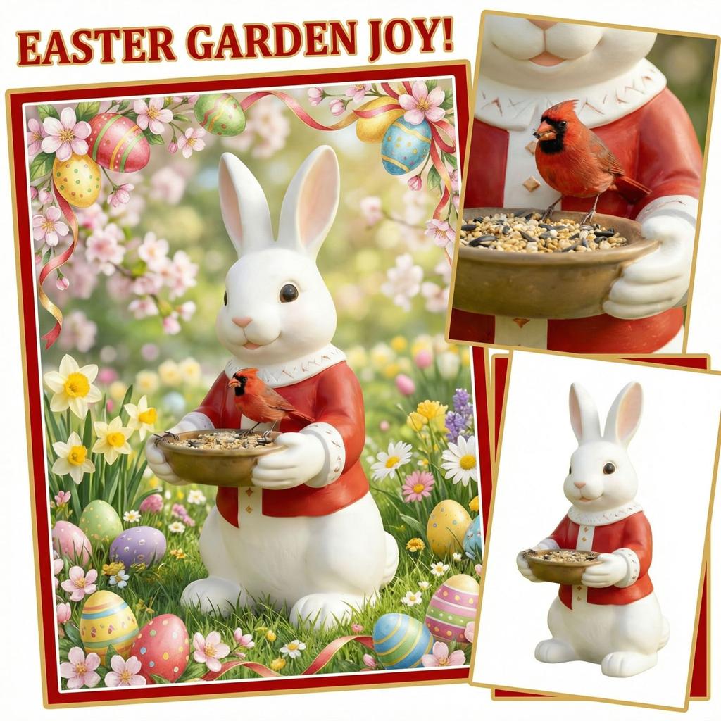 Osterhase Außen Harz Vogelhaus