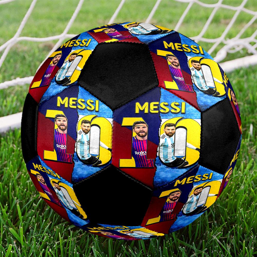 1pc Messi Soccer Ball Size 5 Indoor Soccer Ball Fashion Colorful Backyard Game - Great For Sports Fans Gift HE14