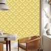 Geometric rhombus wallpaper yellow and cream, cream background 50x1000